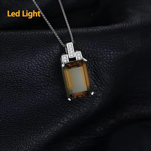 Gemstone Necklaces 6ct Emerald Nano Simulated Zultanite Color Change Diaspore Pendant Necklace 925 Sterling Silver-A654
