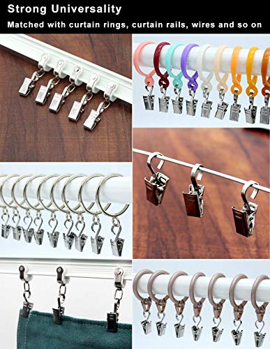 Stainless Steel Curtain Clips Hooks - Coideal 100 Pack Silver Heavy-Duty Wire Holder For Hanging Camper Awning String Party Lights, Christmas Decoration, Indoor Outdoor Decor #TOP3