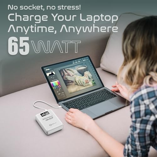 Image of MPower Z1 Powerbank | 65W Power Output with Laptop Charging | 15000mAh ReALmAh Battery | Dual Type-C & USB-A Ports | Real-Time Power Display | Multi-Layered Protection (White)