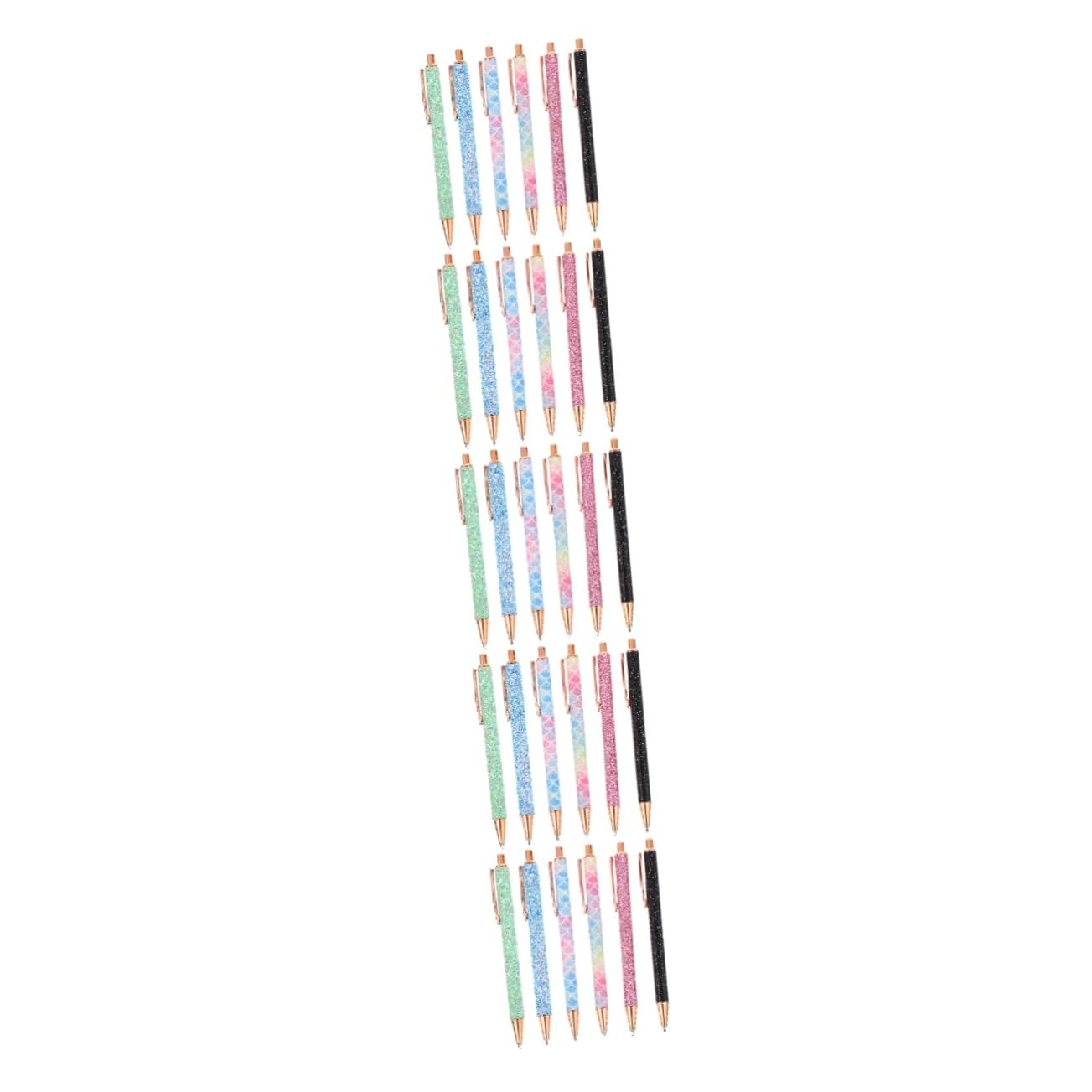 30pièces Stylo à Bille Créatif Rétractable Lot De Stylos à Paillettes Pour Étudiants Et Fournitures Scolaires