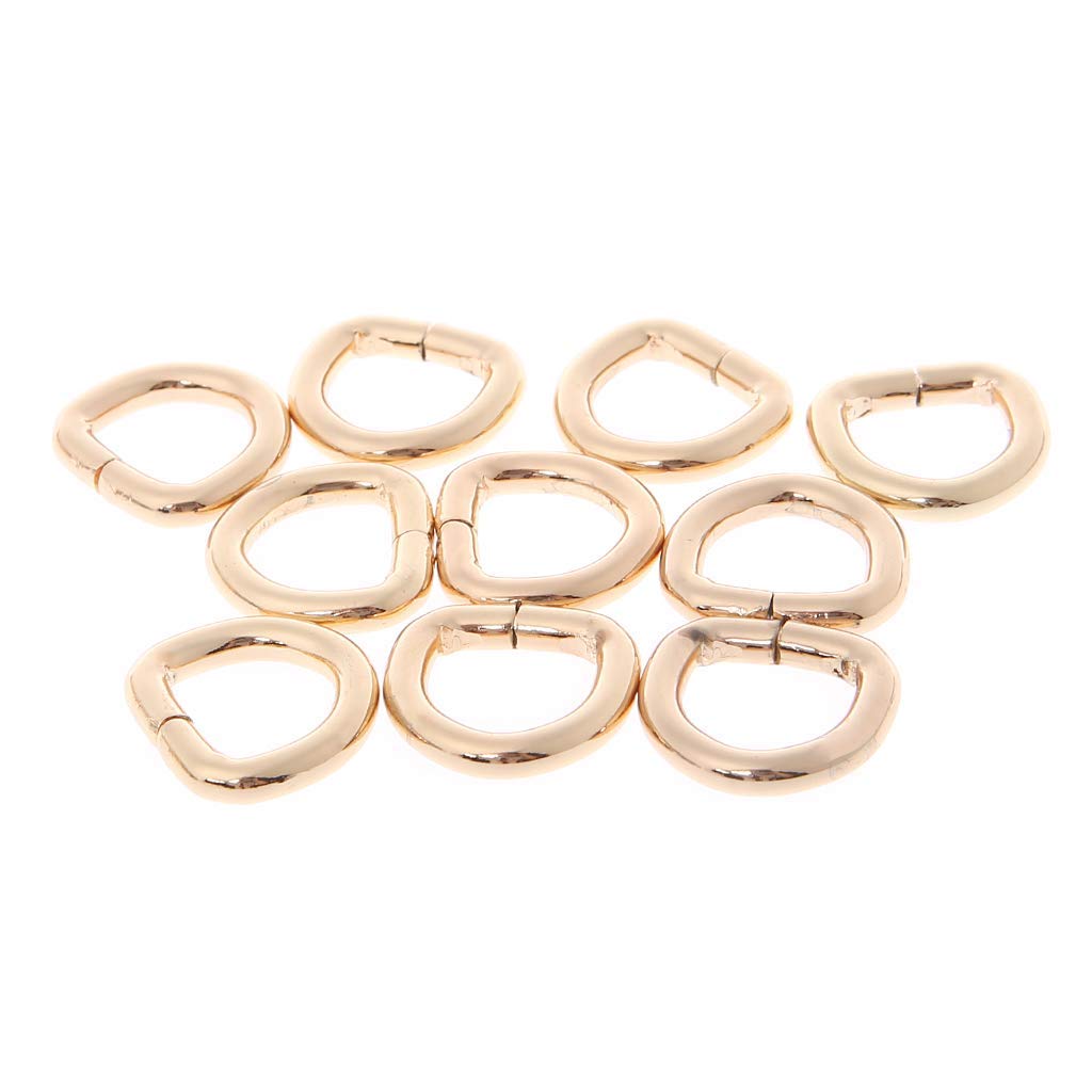 SimpleLife 12mm Metal D Ring Buckles for Buckle Straps Bags Belt,Pack of 10