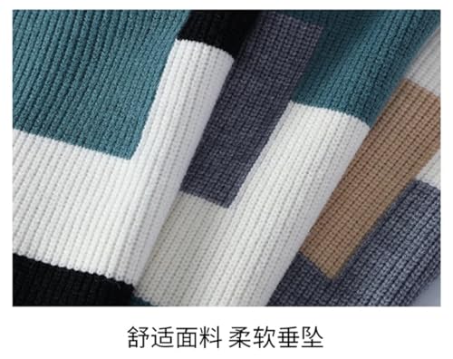 Men's Casual Round Neck Pullover Sweater Warm and Loose Korean Knitted Sweater2