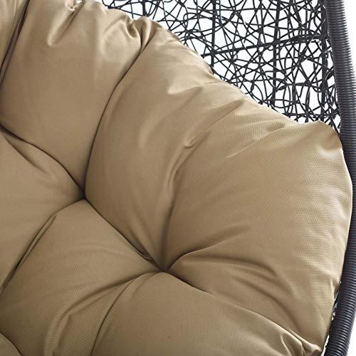 Modway EEI-739-MOC-SET Encase Swing Outdoor Patio Lounge Chair, With Stand, Mocha - Image 6