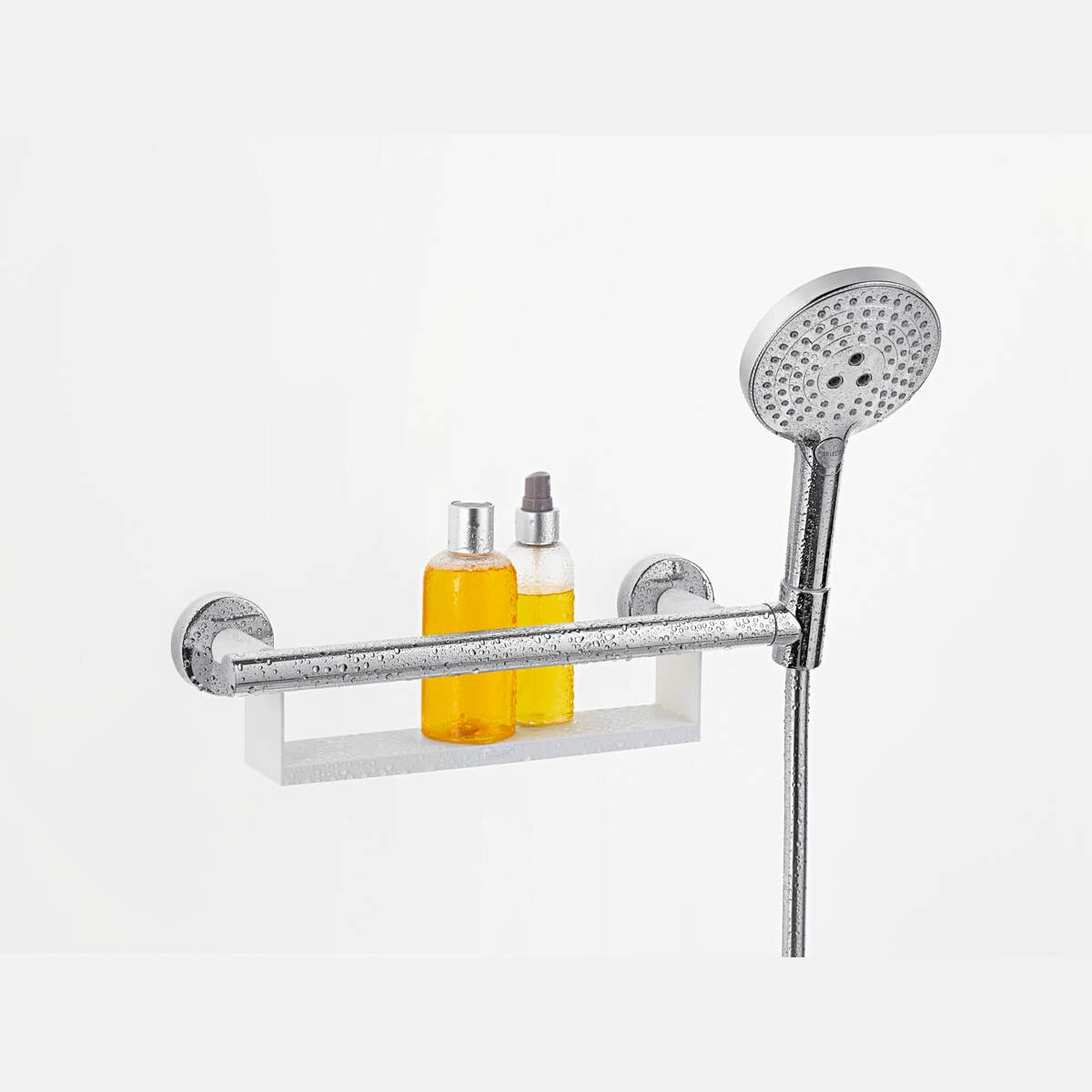 hansgrohe Unica Drążek prysznicowy Comfort z półką i uchwytem prysznicowym biały/chrom, 26328400