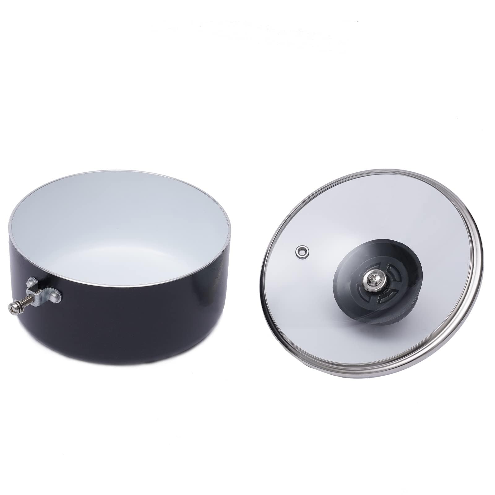 Machine à Tempérer & Fondre le Chocolat 40W, Fondu Électrique de Bureau 30-85°C Marmite Aluminium Anti-adhésive avec Couvercle & Poignée pour Pâtisserie Maison, Café & Traiteur