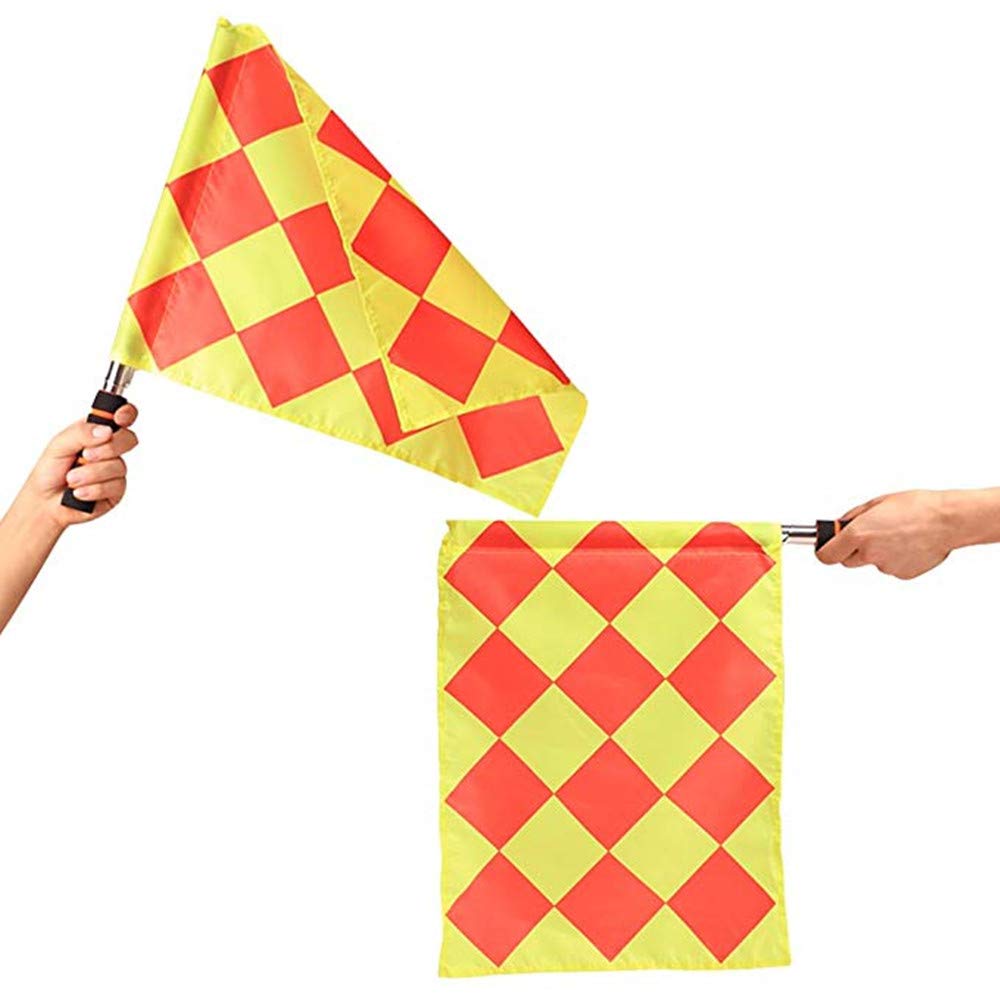 Drapeau de la Patrouille Drapeau de Corner Drapeau de Touche pour Arbitre de Football - 2 Pcs