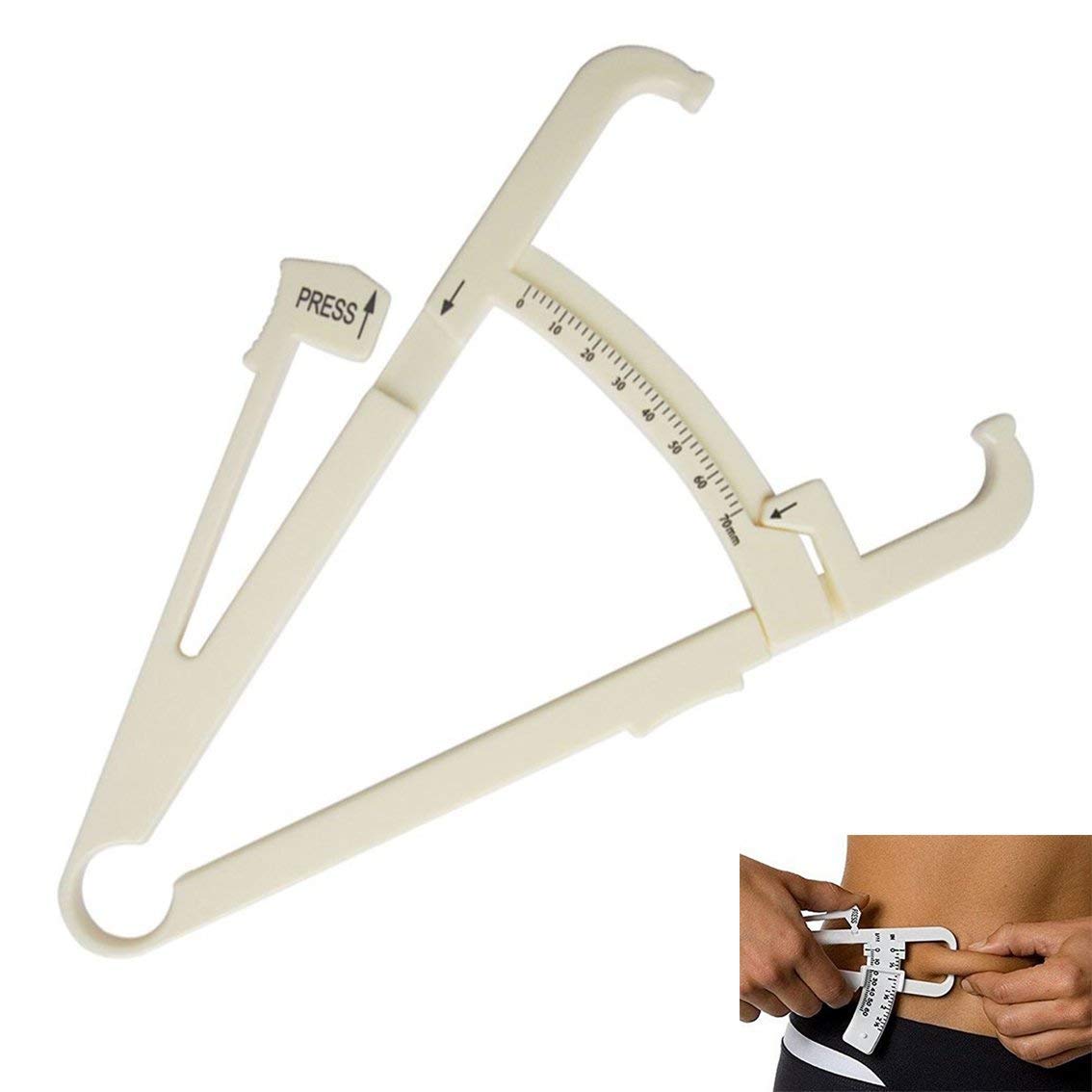 Galaxy Personal Body Fat Tester Caliper Accurate Measure Tape Keep Health Analyzer, Plastic (Colour May Vary) 3