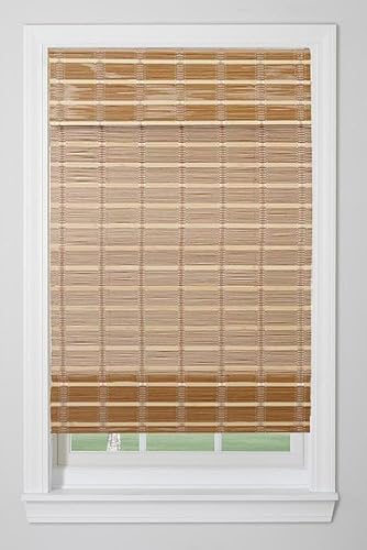 Miniatura 8 de TJ Global Persiana romana sin cordón de bambú para ventana, con filtro de luz (48 x 64 pulgadas)