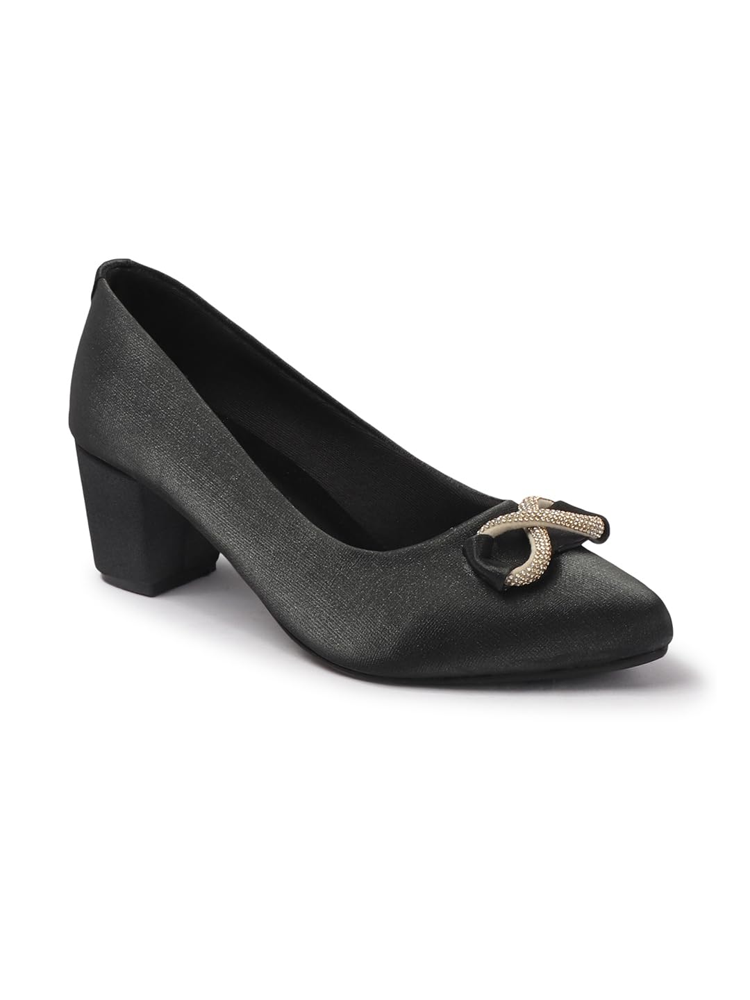 iconics Women Comfortable Block Heel Pointed Toe Slip On Fashion Pump Shoes-picture-46