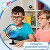 6 Pcs World Globe For Kids Learning, 4.6 Inches Desk Classroom Decorative Globe, Earth Globes Of The World With Stand, Interactive Educational World Globe Map For Adults Geography Table Decor, Blue