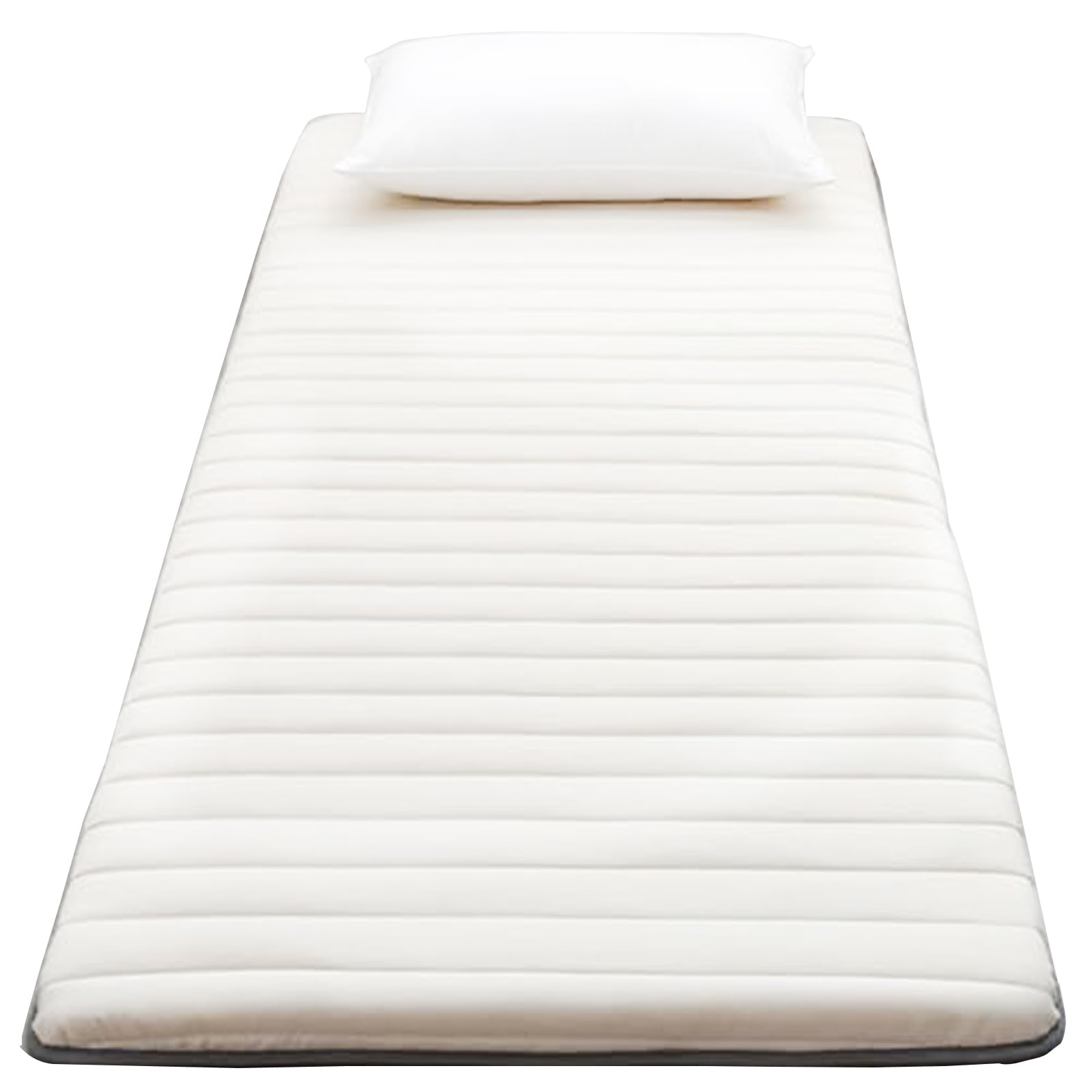 Floor Mattress Single Thickened 5cm, Soft Futon Mattress Tatami Mat Portable Roll Up Mattress Folding Sleeping Bed Pad for Home Camping Couch (Cream Color,80x190cm)