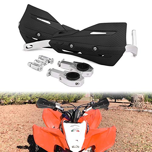 Protège-mains de Moto, Protège-mains de Motocross en Aluminium avec Kits de Montage Universels 22mm / 28mm Compatible avec VTT Quad 1 Paire (Noir)