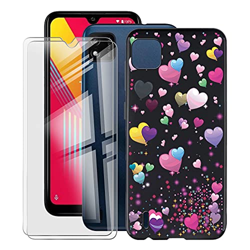 Cover + Vetro Temperato Per Wiko Y62 Plus, Custodia In Silicone Morbido TPU Antiurto E Pellicola 9H, Black - 2