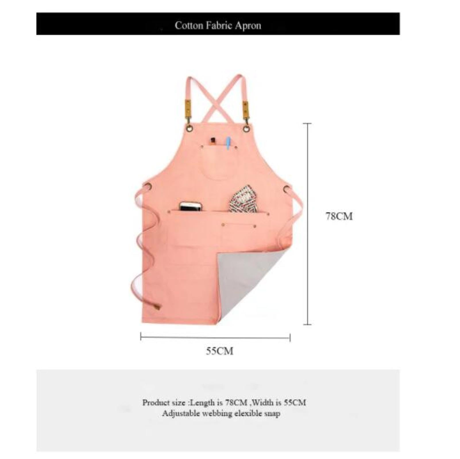 Delantal Cocina Baberos Delantales De Cocina De Lona De Dos Caras A La Moda para Mujer Hombre Trabajo De Chef Restaurante Bar Tienda Cafeterías
