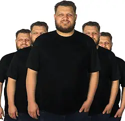 Kit 5 Camiseta Plus Size Masculina Algodão Basica Lisa Camisa G1 G2 G3 G4