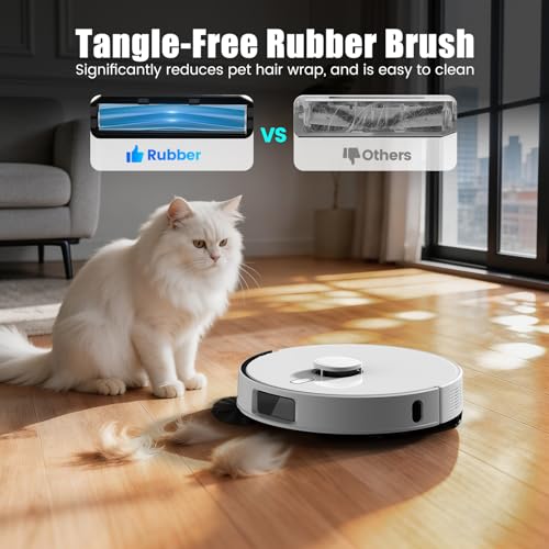 Image of FIXR T30+ Self Emptying Robot Vacuum & Mop Combo with 12,000Pa, Robotic Vacuums Cleaner for Pet Hair, No-Collision Obstacle Avoidance, 75-Day Capacity, Carpet Detection, Anti-Tangle, 240-Min Runtime