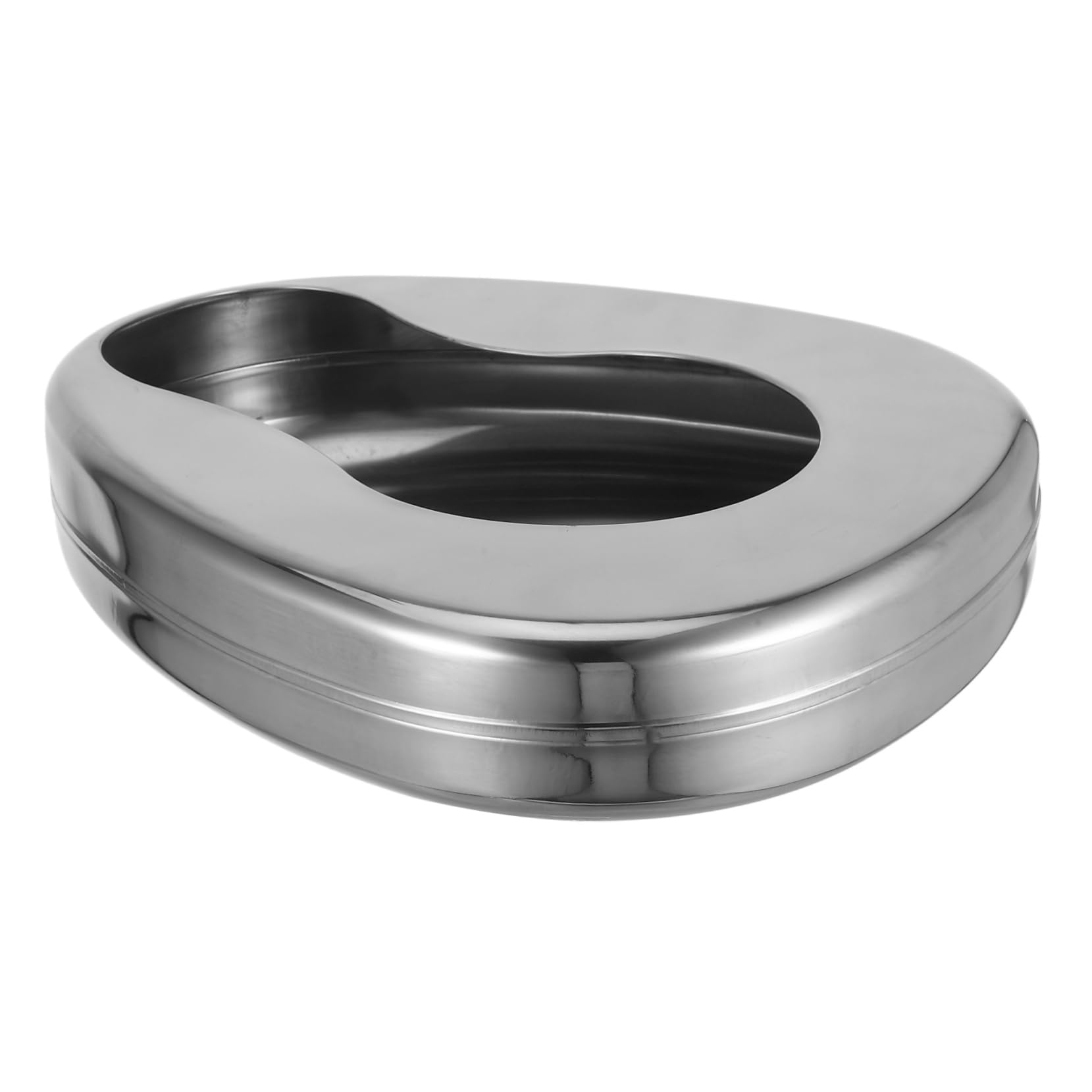 VALICLUD Padella da Letto in Acciaio Inossidabile, Portable Folding Toilet per Anziani, Uomini e Donne, Uso Ospedale e Casa, Design Ergonomico