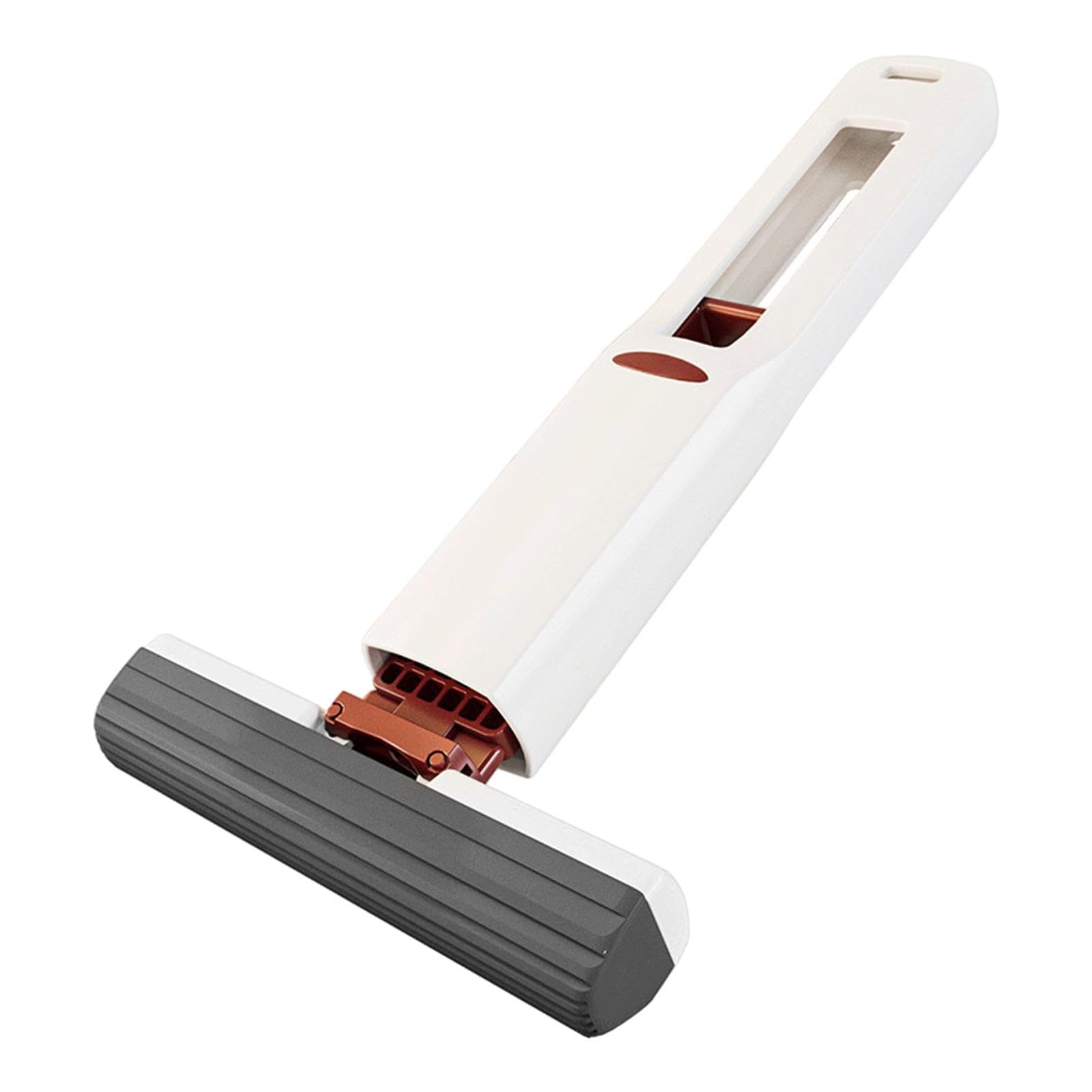 Portable Mini Mop Sponge Mop,Self-Squeeze Short Mop,Lazy Hand Wash-Free Short Handheld Mop,Wet Dry Use,Quickie Sponge Mop for Bathroom Kitchens Tableware Desktop Glass