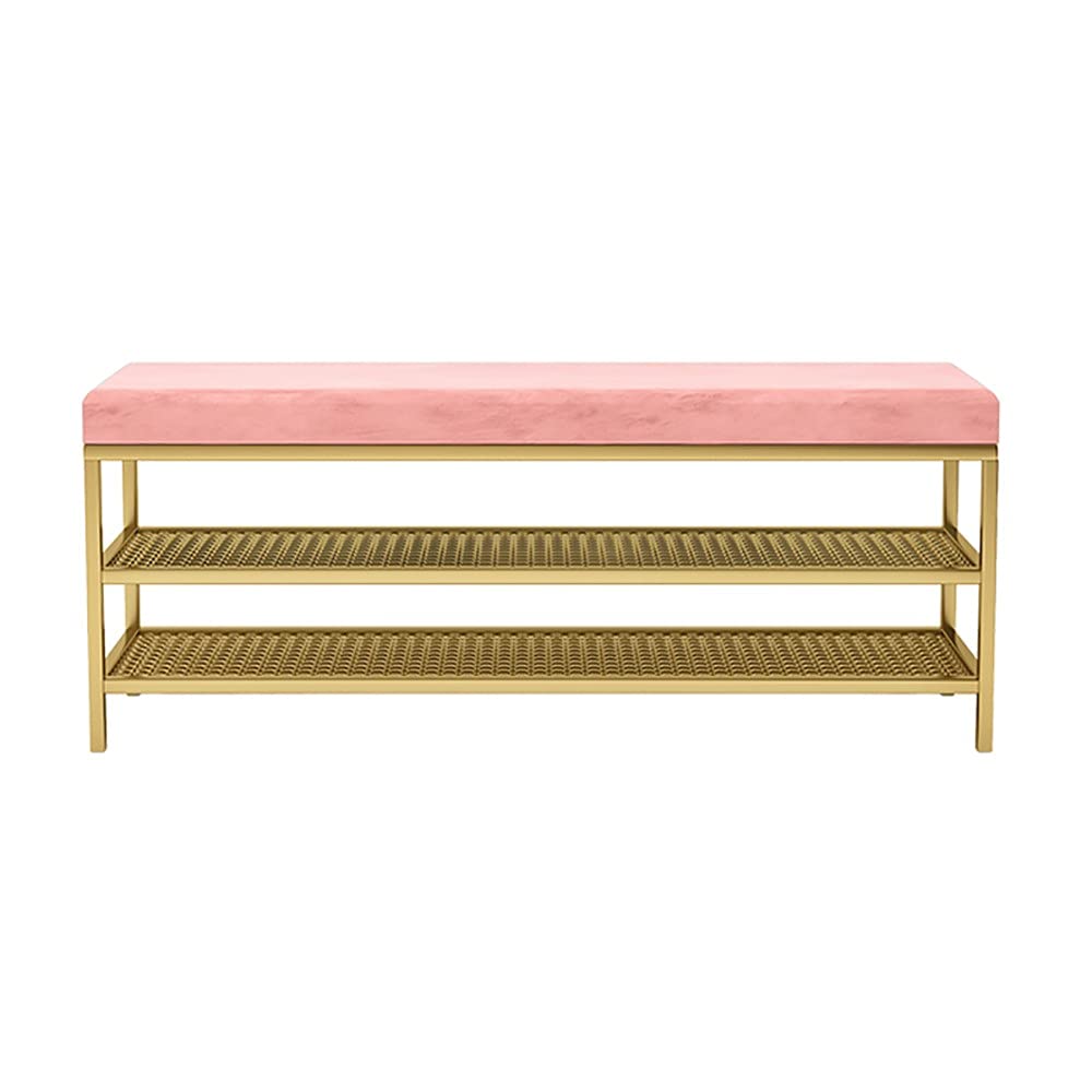 Banc à chaussures étagère de rangement entrée salon 100 cm