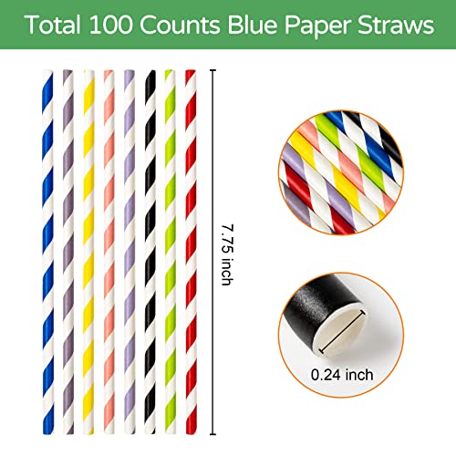 Pitillos biodegradables de papel 7.75" 100 unidades miniatura 4