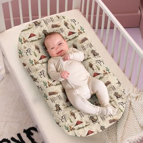Image of ZOUTAIRONG Cowboys Crib Sheets for Boys Bassinet Sheets Safe and Snug Changing Pad Covers Neutral Unisex Fitted Baby Baby Delight Bassinet Sheets Ultra Soft Breathable Material
