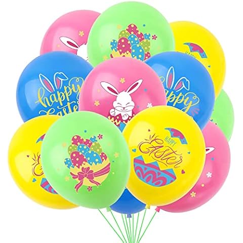 HADCKJA Easter Party Latex Balloons Decorations 12 Inch Easter Balloons for Easter Themed Party Balloons For Party Supplies Arch Decorations Party Sets-12 PCS Cover