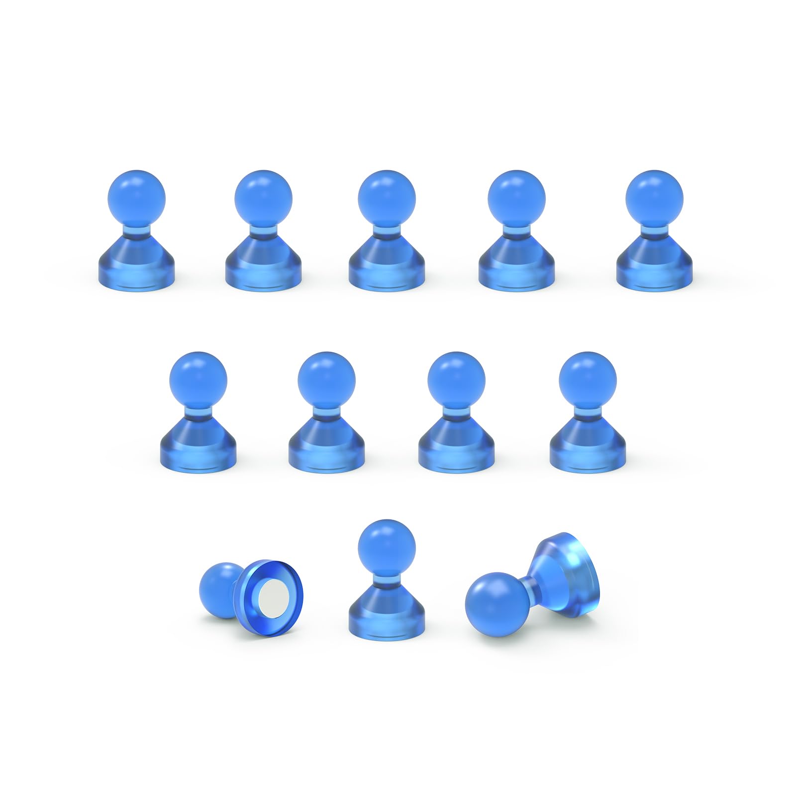 THCMagorilla Magnetic Push Pins Powerful Push Pin Magnets for Fridge Whiteboards Calendars Maps in School & Office Pack of 12,Blue