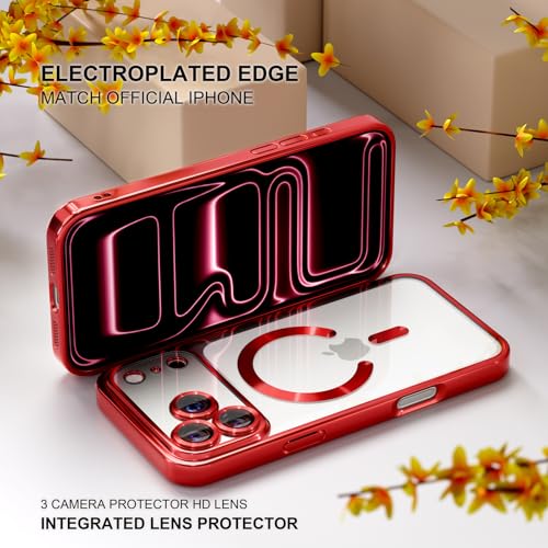 Image of Misea Magnetic for iPhone 17 Pro Max Case Compatible MagSafe Red