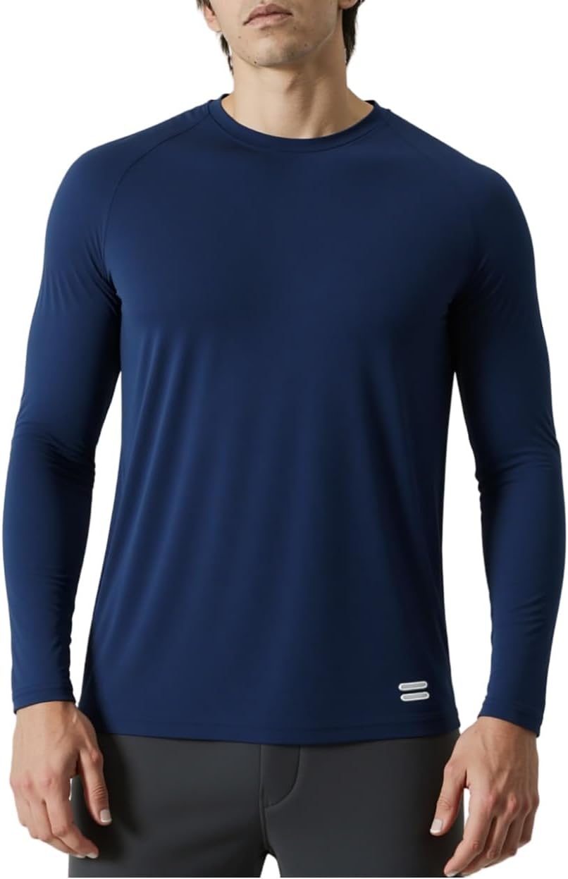 Men's Long Sleeve Base Layer Shirts Quick Dry Undershirts Workout Hiking Camping Athletic Top