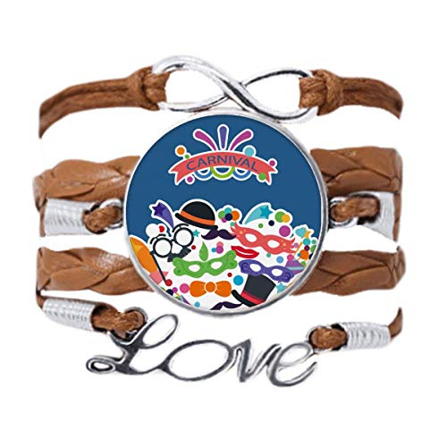 Bracelet en cuir tordue noir Venise chic et amour