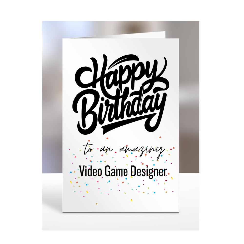Card for Video Game Designer, Happy Birthday Gifts for Men or Women, Him, Her, Presents for Christmas, Appreciation, To an amazing, A5-167b_32 — image 1