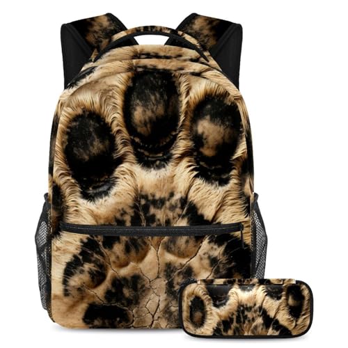 Sac à dos patte de chien et chat 19 cm, grand sac à livres fille