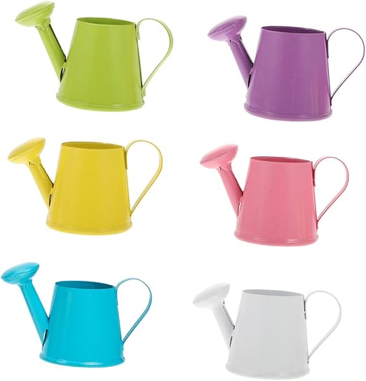 Kisangel 6pcs Mini Watering Can Sand Beach Toy Sprayer Can Outdoor Toys for Kids Sprinkling Kettle Kids Outdoor Playset Beach Toys Mini Spray Pot Micro Toys(Random Color)