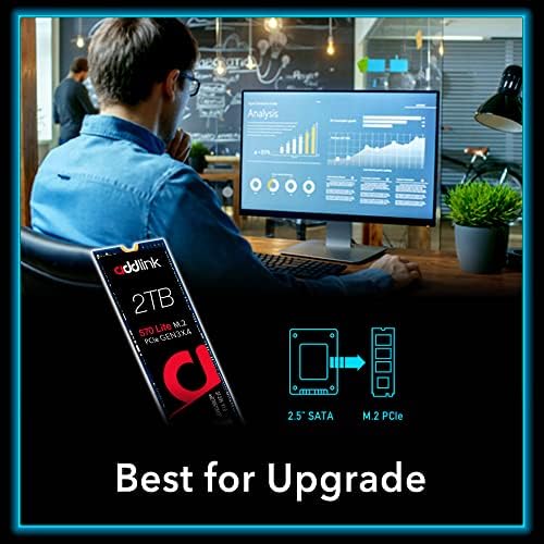 addlink M.2 SSD 2TB S70 Gaming up to 3500MB/s NVMe PCIe Gen3x4 3D TLC NAND Read 3500 MB/s Write 3000 MB/s M.2 2280 Internal Solid State Drive