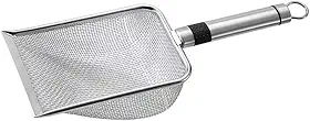 Pá Coletora Para Caixa de Areia de Gato 3 tamanhos, Pazinha Higiênica Para Areia de Gato, Limpeza de Terrários, Gaiolas e Outros Ambientes Pets, Peneira de Aço Inox Premium (2,8mm)