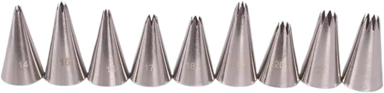 Versatile 36pcs Small Open Star Tips Stainless Steel Icing Piping Nozzles Cake Decorating Pastry Tip Sets Cupcake Tools Bakeware