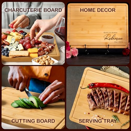 Tabla de cortar de madera personalizada grabada miniatura 4