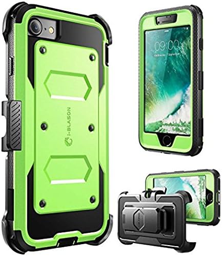 i-Blason Armorbox Case Designed for iPhone SE2 2020 /iPhone 7/iPhone 8, Built-in [Screen Protector] Full-Body Rugged Holster Case for iPhone SE 2nd Generation (Green)