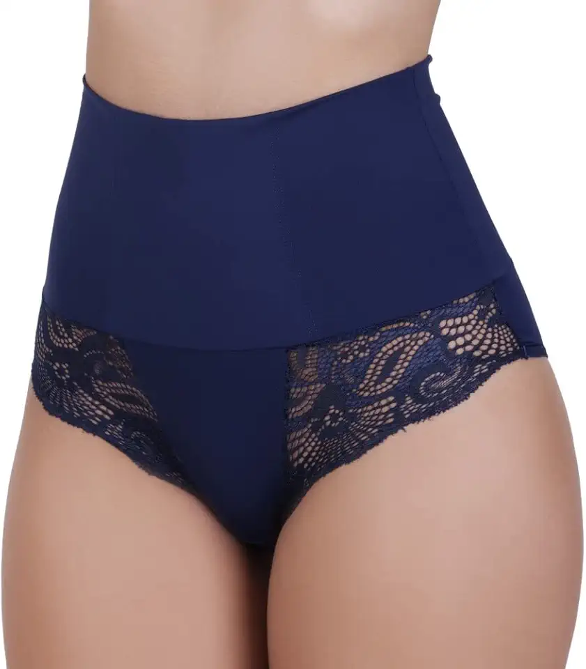 Kit 5 Calcinha Cinta Modeladora Cós Alto Compressão Pós Parto Fernanda