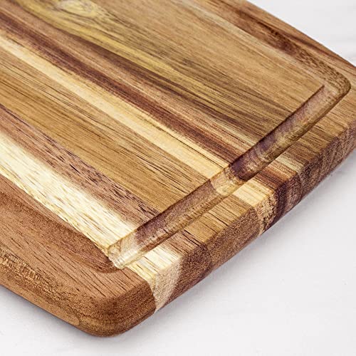 Tb Home 8" Acacia Wood Serving & Cutting Board With Juice Groove #TOP1