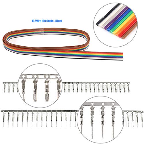 Conector IDC macho/hembra 40 pines 2.54mm 635 piezas miniatura 4