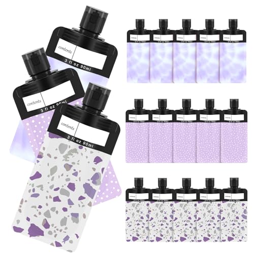 18 Pack TSA Approved Toiletry Squeeze Pouches