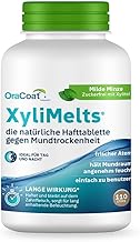XyliMelts Mild Mint Pack of 110 [Value Pack] - Adhesive Tablets Against Dry Mouth - Moisturize Your Mouth During Sleep 4-8 Hours - Subtle Mint Flavour - Against Dry Mouth