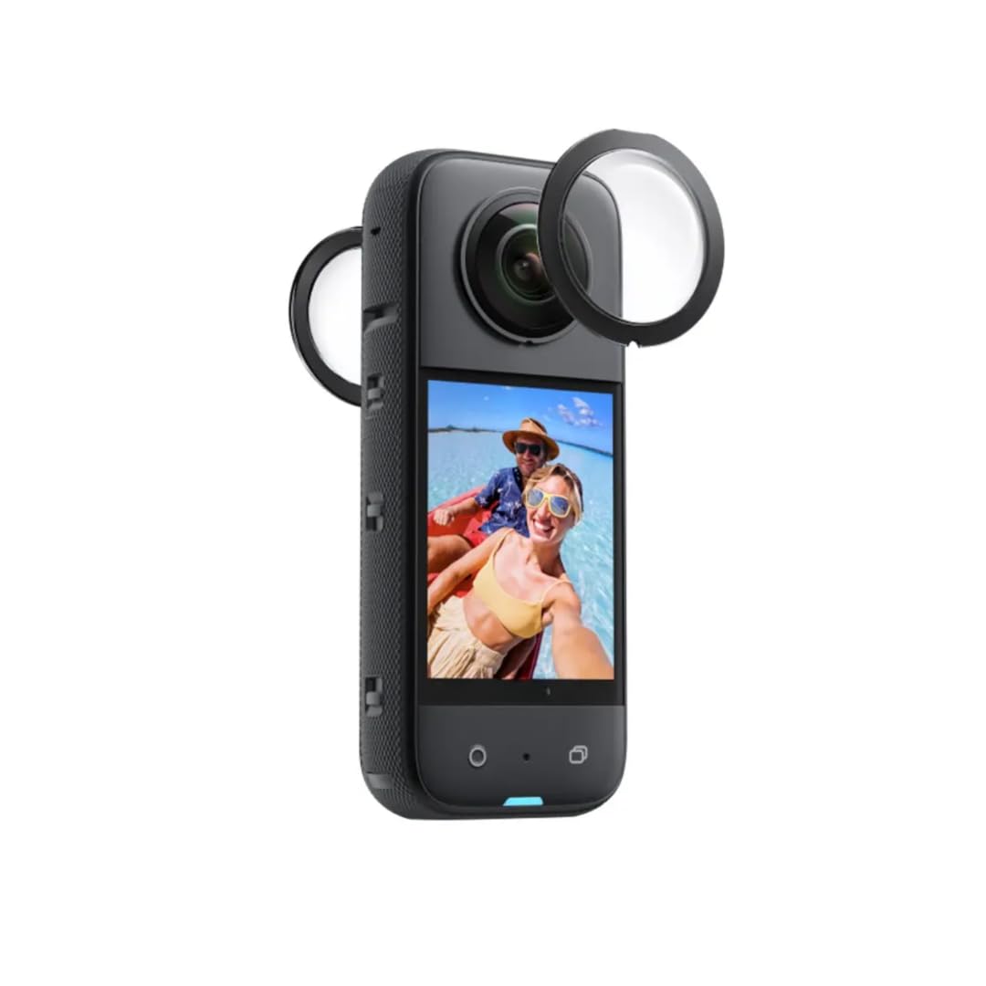 for Insta 360 X3 Lens Protector, Dual Lens Guards for Insta360 X3 Protective Case PC Protective Cover Sticky Lens Guards for Insta 360 X3 Accessories Waterproof-image-8