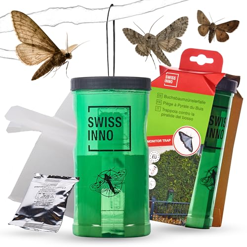 SWISSINNO Box Tree Moth Trap Reusable Pheromone Monitoring Trap for Box Tree Moth Detection - Garden Use