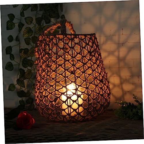 HomeRoots 517619 31 in. Black Flameless Floor Lantern Candle Holder Set of 2