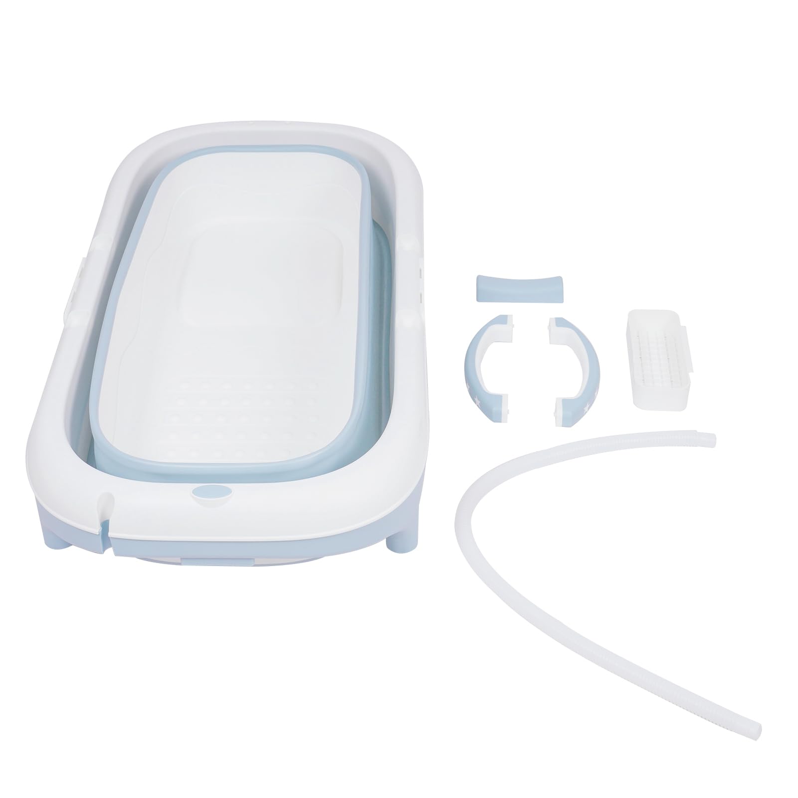 Baignoire pliable pour grands chiens avec bouchon de vidange d'eau, portable, pour laver et entretenir les chiens, jusqu'à 150 kg