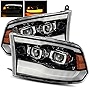 AlphaRex Base Model Jet Black For 09-18 Ram 1500/10-18 Ram 2500/3500 DRL/Signal LED Dual Projector Headlights