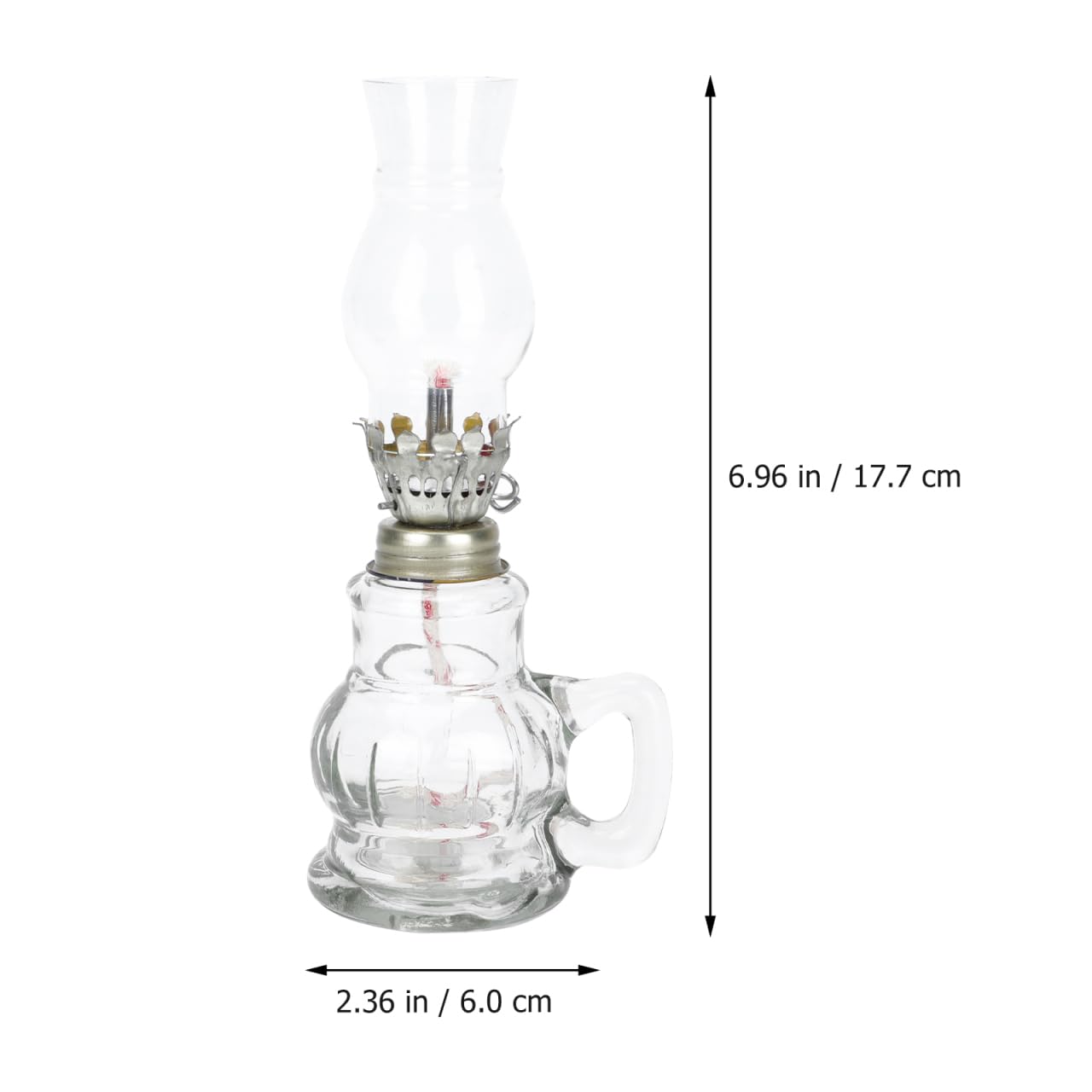 Toddmomy Lámpara De Kerosene Lámparas De Queroseno para Uso En Interiores Lámparas De Aceite Antiguas para Uso En Interiores Queroseno Linterna Anteojos Mecha De Algodón Calentador Vidrio