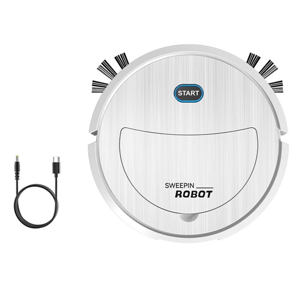 LA BAIESO Robot Vacuum Cleaner Electric Sweeping Robot Ultra Slim Quiet Robotic Vacuum Cleaner White